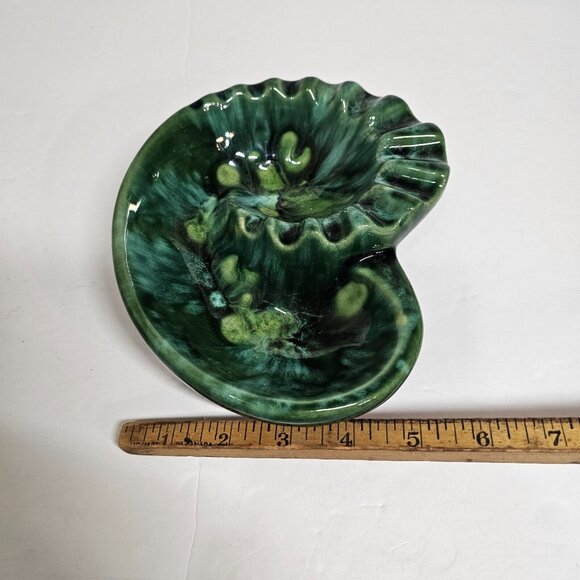 Beauce Beauceware Canada Vntage Pottery Cigarette Cigar Ashtray Green 1185 - Picture 5 of 7